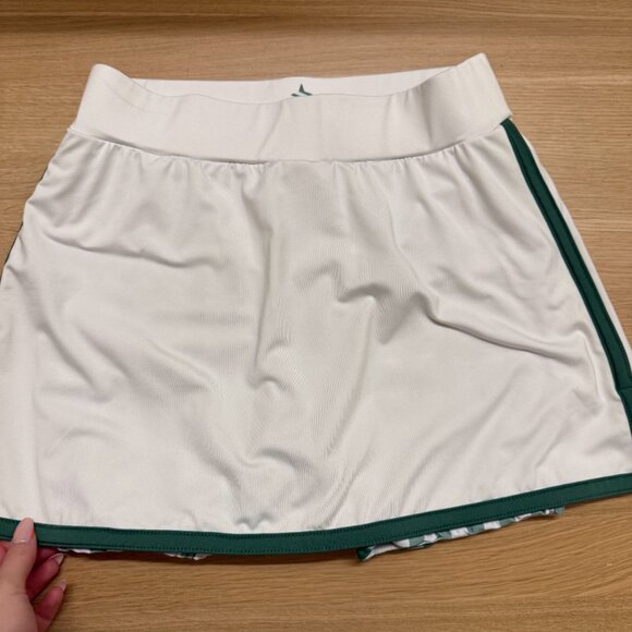 White and Green Gingham 14 Inch Elena Tennis Skirt - Picture 3 of 6